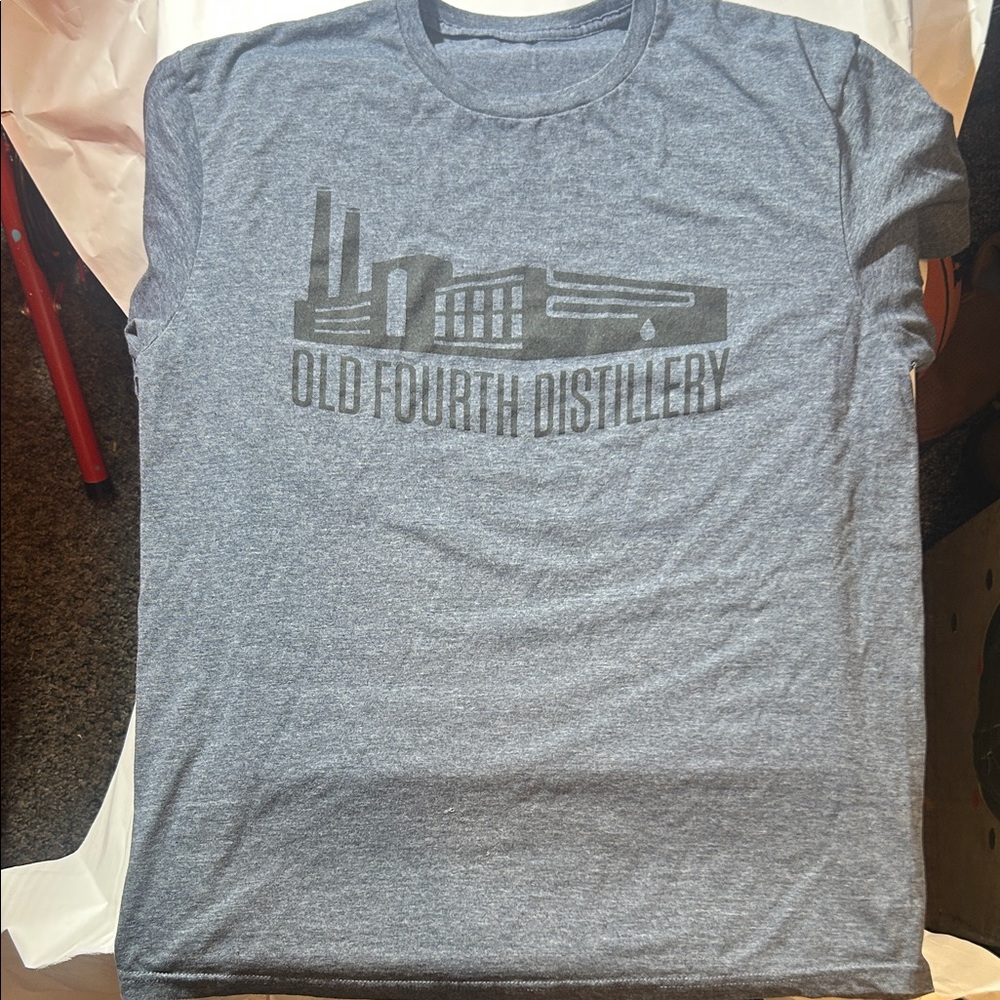 Old Fourth Distillery- Grey Graphic Tee (Minor Hole-Front/No Tag)